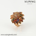 14875 Fashion luxury jewelry 18k gold artificial zircon stone finger rings designs for women